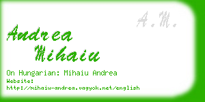 andrea mihaiu business card